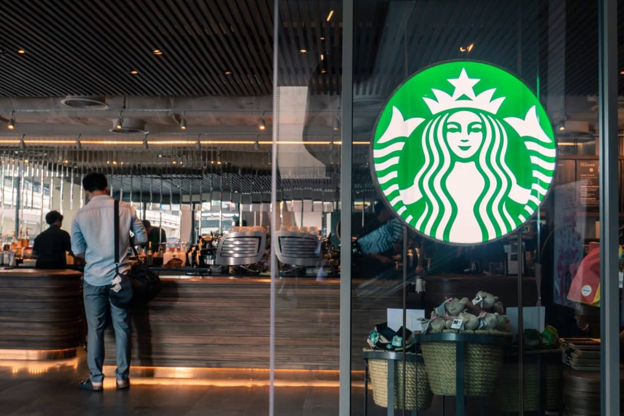 Bangkok, Thailand April 20, 2018 : Starbucks Coffee Logo In Fr